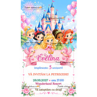 Invitatie cu printese 