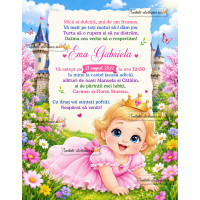 Invitatie digitala cu printesa