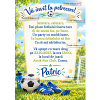 Invitatie cu minge de fotbal