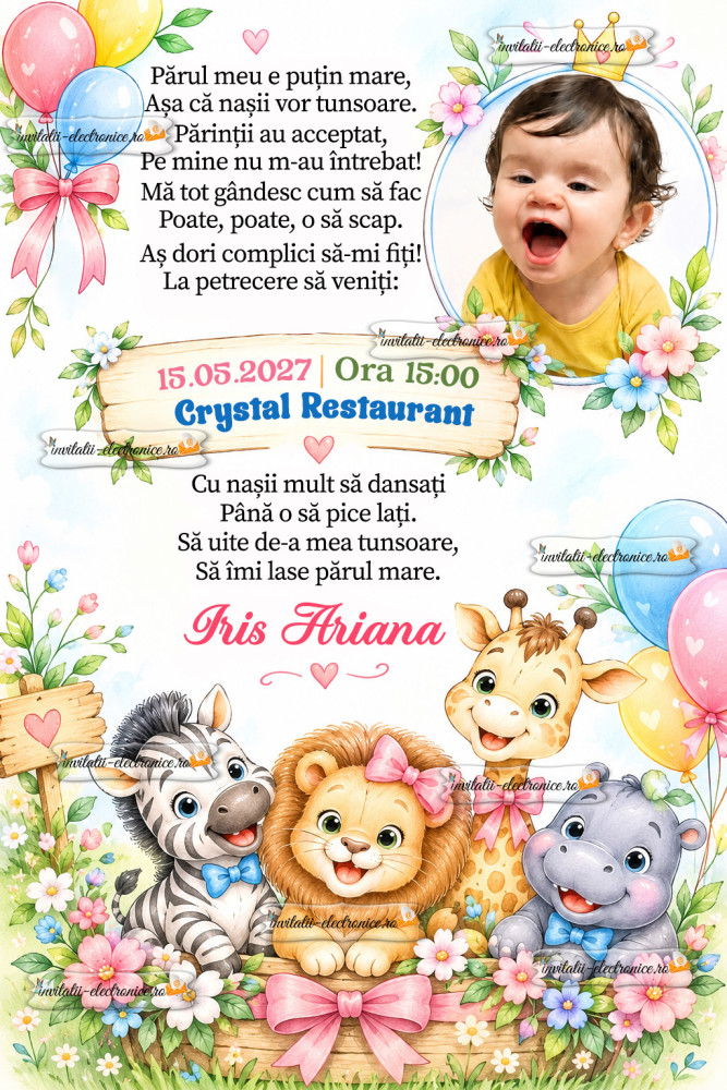 Invitatie aniversare fetita