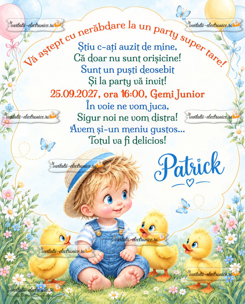Invitatie la aniversare