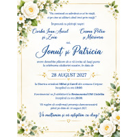 Invitatie de nunta simpla si eleganta