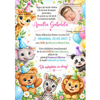 Invitatie la botez cu animale