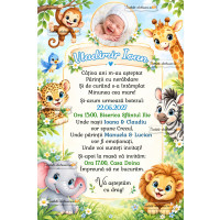 Invitatie de botez cu animale 