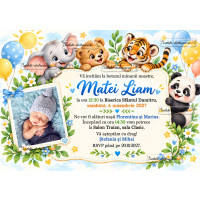 Invitatie electronică la botez cu animale