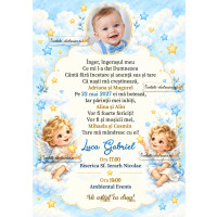Invitatie de botez cu ingerasi