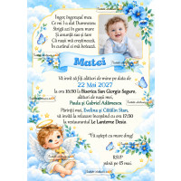 Invitatie la botez cu ingeras