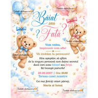 Invitatie la petrecere aflare sex bebe