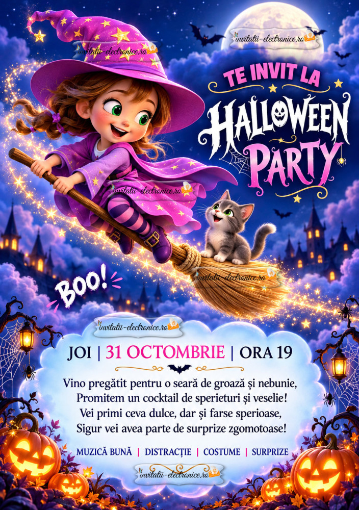 Invitatie petrecere Halloween