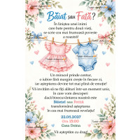 Invitatie la petrecere Gender Reveal