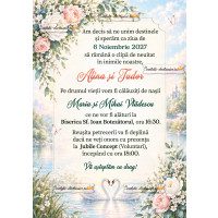 Invitatie de nunta lebede