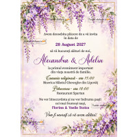 Invitatie nunta mov
