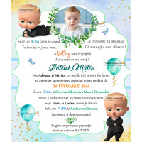 Invitatie botez cu BabyBoss 