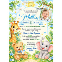 Invitatie la botez cu animale