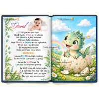 Invitatie de botez stil carte