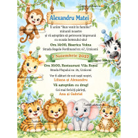 Invitatie la botez cu animale