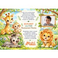 Invitatie digitala cu animale