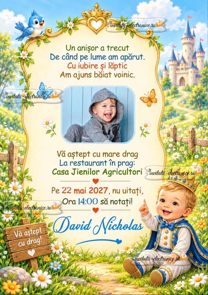 Invitatie aniversare 1 an