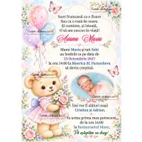 Invitatie la botez fetita 