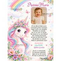 Invitatie digitala cu unicorn