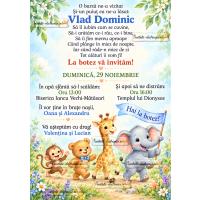 Invitatie digitala cu animale