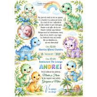 Invitatie la botez cu dinozauri