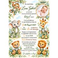 Invitatie de botez simpla si frumoasa
