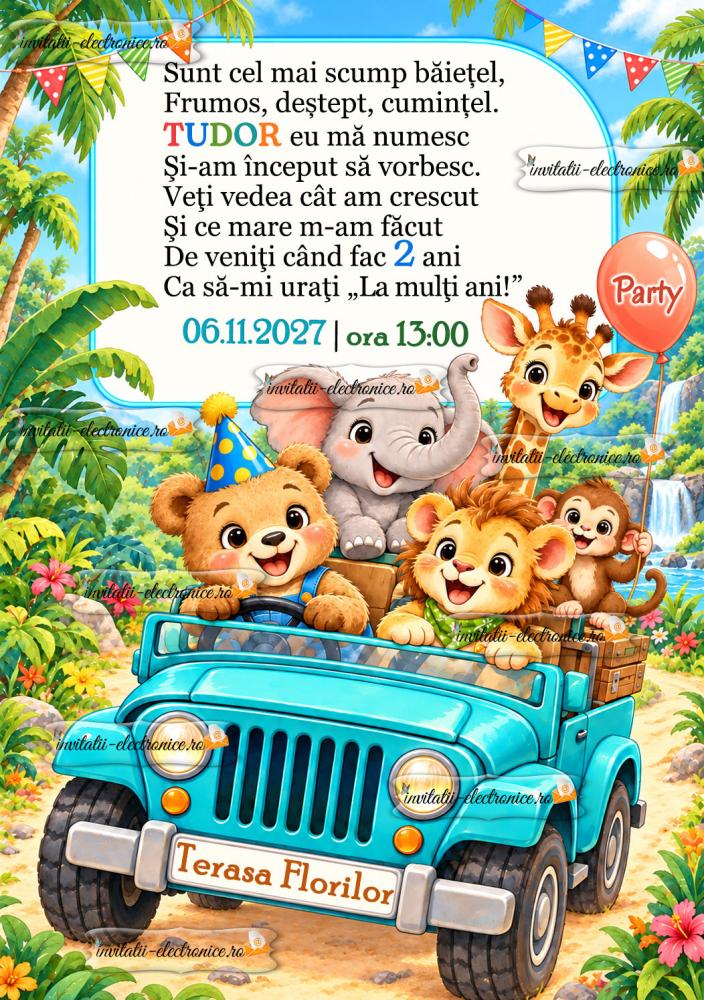 Invitatie la petrecere copii 