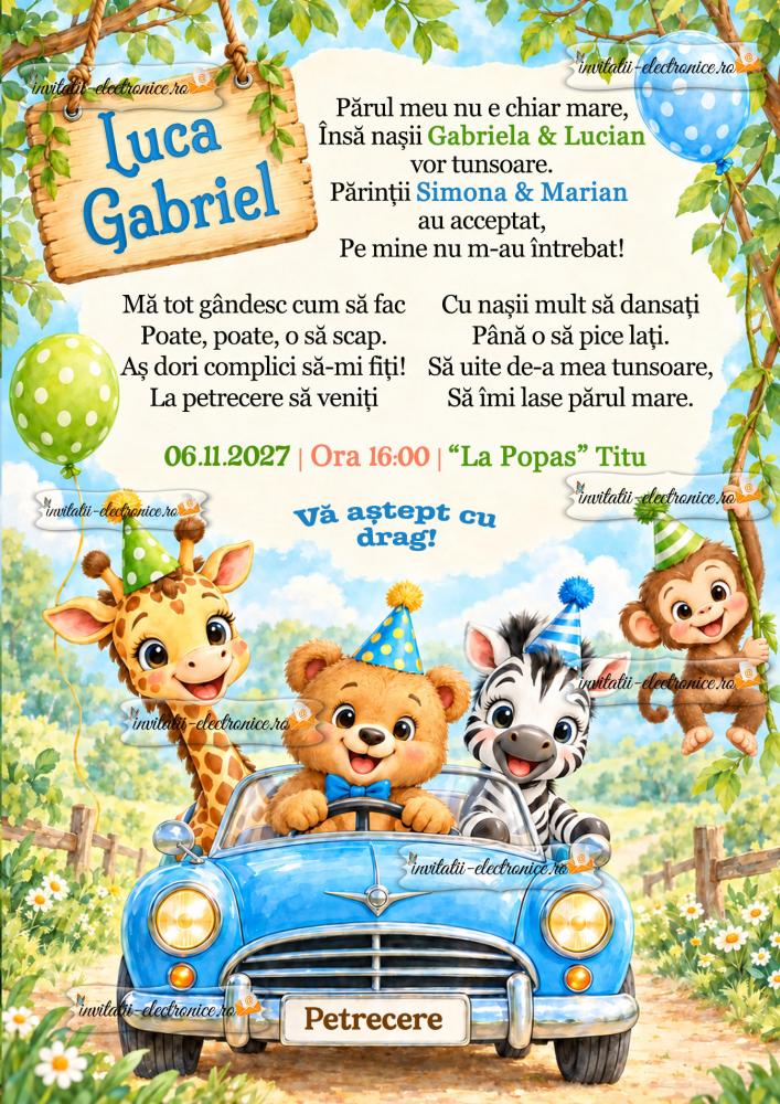 Invitatie digitala pentru copii 