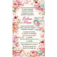 Invitatie la botez - pentru o fetita dulce