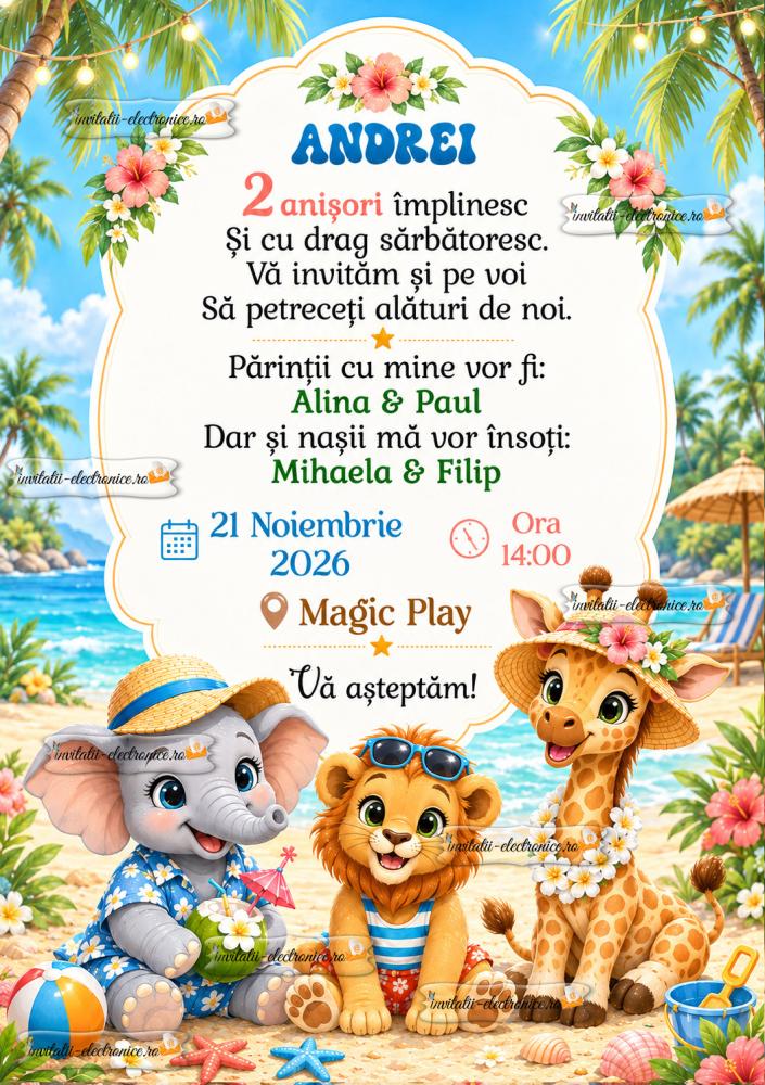 Invitatie la petrecere copii