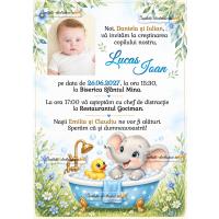 Invitatie la botez cu elefantel