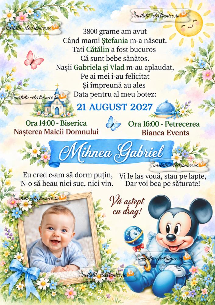 Invitatie la botez 
