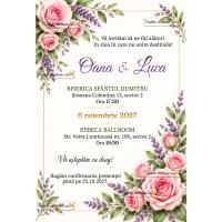 Invitatie de nunta simpla si eleganta