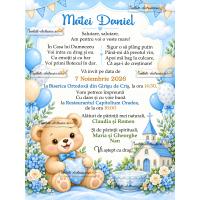 Invitatie la botez cu ursulet