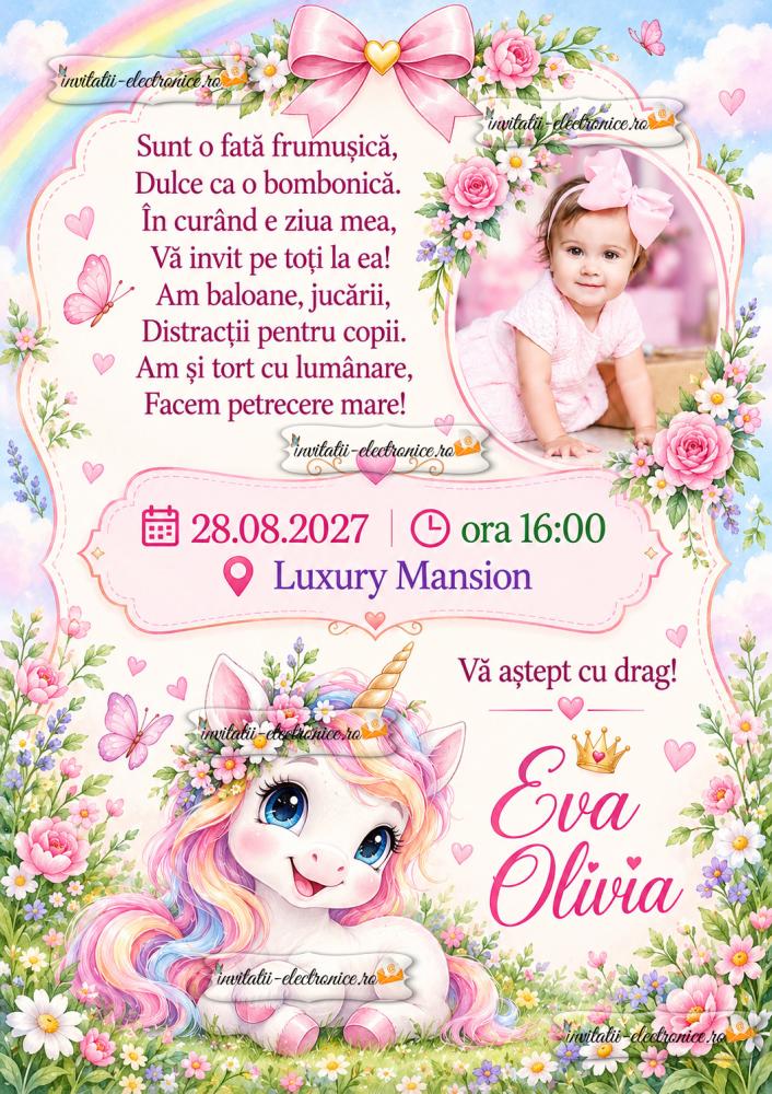 Invitatie petrecere fetita