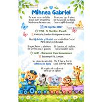 Invitatie la botez cu trenulet