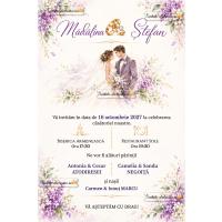 Invitatie la nunta cu liliac