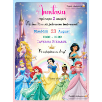 Invitatie cu printese