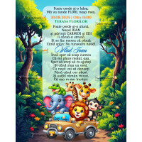 Invitatie cu animale din jungla
