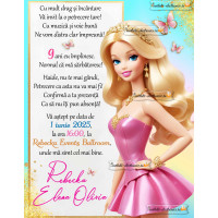 Invitatie cu Barbie