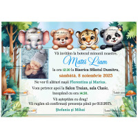 Invitatie electronică la botez cu animale