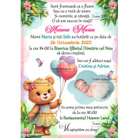 Invitatie la botez fetita 