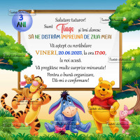 Invitatie la petrecere cu Winnie the Pooh