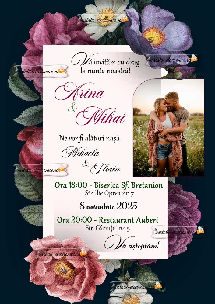 Invitatie la nunta de trimis online