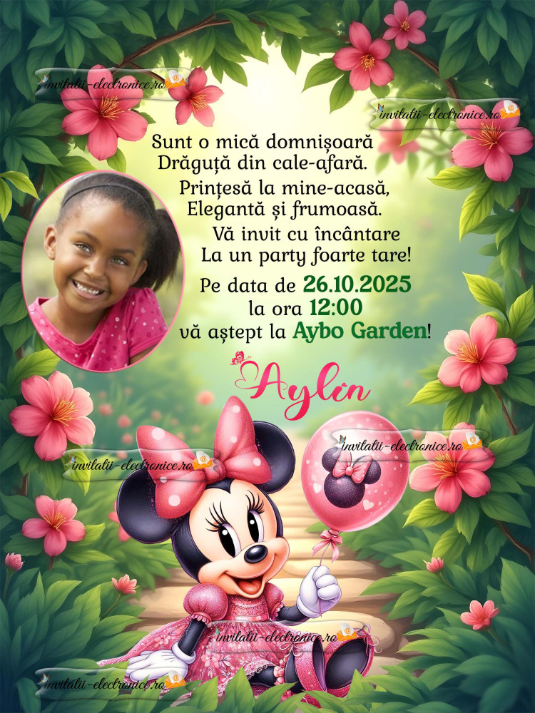 Invitatie la petrecerea unei fetite
