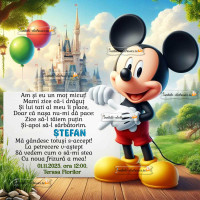 Invitatie cu Mickey Mouse 