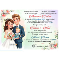 Invitatie nunta si botez baiat