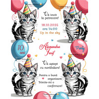 Invitatie cu pisici