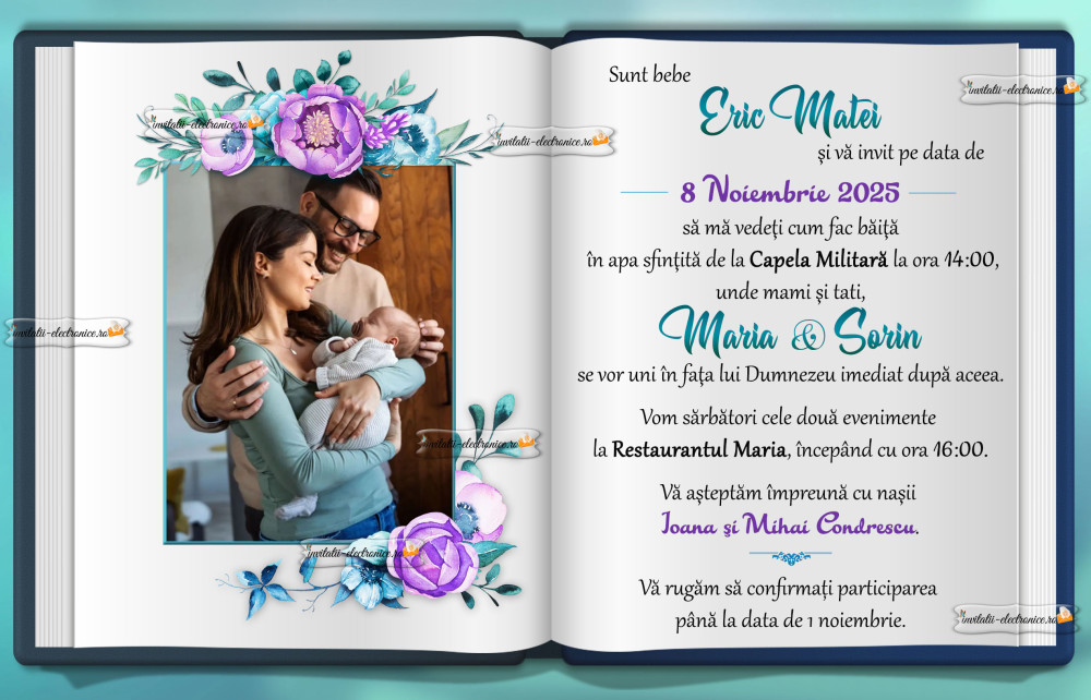 Invitatie nunta si botez